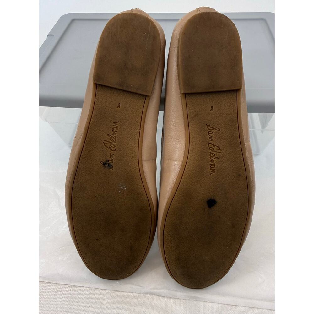 Sam Edelman Finnegan Nude Leather Scalloped Ballet Flats Size 8 Capsule - Picture 6 of 8